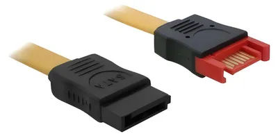 Produktbild von DELOCK SATA-Verl. SATA III -> SATA St/Bu 0.50m gelb