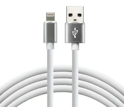 Obrázok produktu pre everActive kábel USB Lightning 1m - Biely, silikónový, rýchle nabíjanie, 2,4A - CBS-1IW