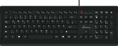 Produktbild von MediaRange MROS101, Volle Größe (100%), Kabelgebunden, USB, QWERTZ, Schwarz
