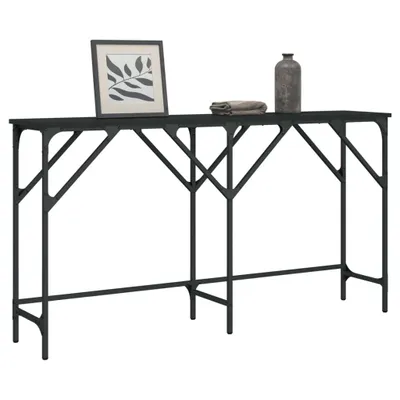 Obrázek produktu pro Konzolový stolek šedý sonoma 140 x 29 x 75 cm kompozitní dřevo Černá / 140 cm