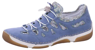 Produktbild von Rieker Damen Slipper Gummizug Halbschuh 55956, Größe:42 EU, Farbe:Blau