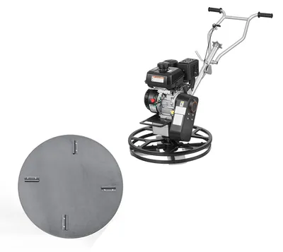 Produktbild von SucceBuy Flügelglätter Betonglätter mit Ø 610 mm Glättteller & Ø 580 mm Klingen, 7 PS 4-Takt-Benzinmotor, 0-18° Einstellbare Blattwinkel, 60-125 U/min Messerdrehzahl, Glättmaschine für Bodenbearbeitung