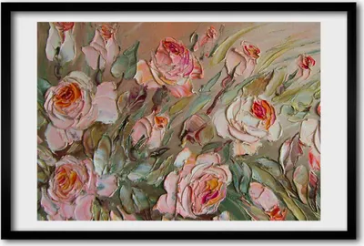 Produktbild von Bild 60x40 MDF-Rahmen, Wandkunst Rosen
