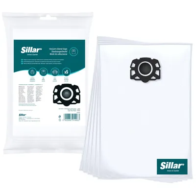 A package of vacuum cleaner bags and a stack of individual vacuum cleaner bags.