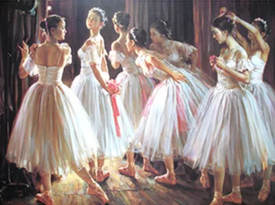 Malen nach Zahlen Ballettmädchen 40x50 cm Set