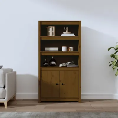 Produktbild von vidaXL Highboard Honigbraun 80x35x154 cm Massivholz Kiefer