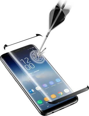 Productafbeelding van Cellularline TEMPGCU3PACKGALS9, Samsung, Galaxy S9, Krasbestendig, Breekvast, Zwart, Transparant, 3 stuks