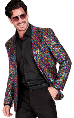 Productafbeelding van W WIDMANN MILANO - Feestkleding - Glitterjas voor heren - Kleurrijk