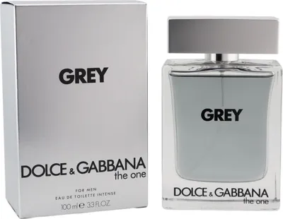 Dolce & Gabbana The One Grey for Men mit silberner Box und passendem Flakon, 100 ml Eau de Toilette Intense für Herren.