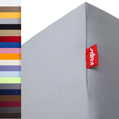 Produktbild von r-up Beste Spannbettlaken 90x200-100x220 bis 35cm Höhe silbergrau  95% Baumwolle / 5% Elasthan 230g/m²