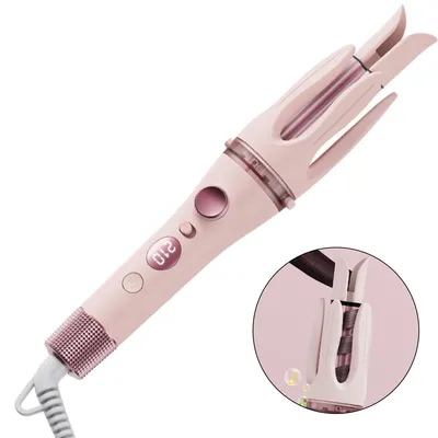 Produktbild von 3-in-1 automatischer Lockenstab, 28×32 mm Lockenwickler & Glättbürste, beidseitige Drehfunktion mit Schlitz, LCD-Display