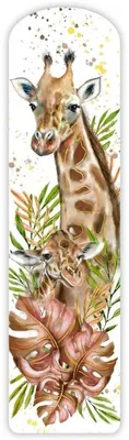 Productafbeelding van Goudkleurige bladwijzer voor een boek, met het ontwerp van een giraffe