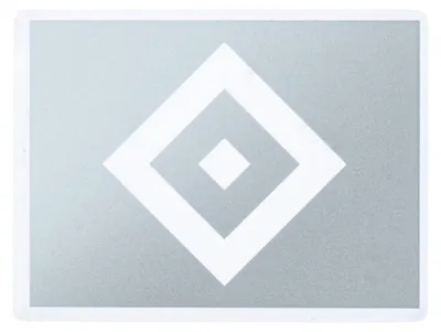 Produktbild von Hamburger SV HSV Aufkleber Sticker "Raute" transparent silber