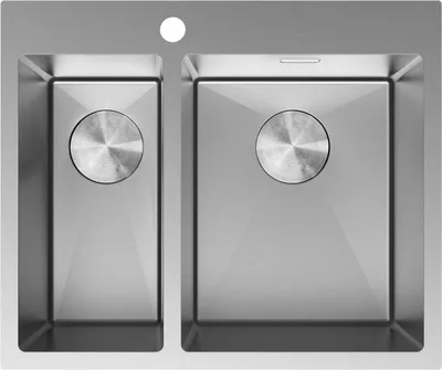 Produktbild von Mexen Flexo Edelstahlspüle 1,5-fach 610 x 510 mm, Inox - 6446611500-01