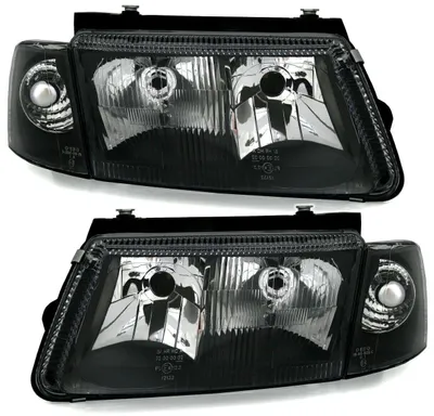 Für VW Passat 3B B5 1996-10/2000 Scheinwerfer Schwarz LINKS RECHTS Frontblinker in der Farbe Schwarz von AD TUNING GmbH & Co. KG