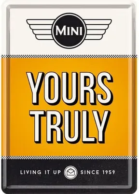 Produktbild von Nostalgic-Art - Blechpostkarte - Mini - Yours Truly Orange