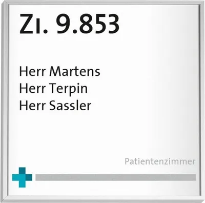 Produktbild von MADRID Silver Line Türschild 150 | 150x150 mm | Alu Rahmen silber eloxiert | ...