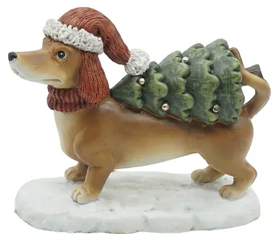 Produktbild von Clayre & Eef Dekorationsfigur Hund Braun Kunststoff