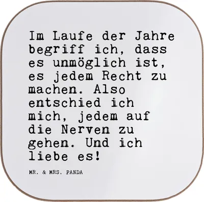 Produktbild von Mr. & Mrs. Panda Untersetzer für Gläser Im Laufe der Jahre... - Weiß - Geschenk, Leben, Freundin, lustiger Spruch, Holzuntersetzer, Coaster, Sprüche, gläseruntersetzer