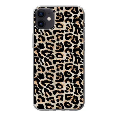 Produktbild von MuchoWow® Handyhülle Schutzhülle Hülle für iPhone 12 mini Pantherdruck - Braun - Luxus Silikon Softcase Handy Hülle - Bild