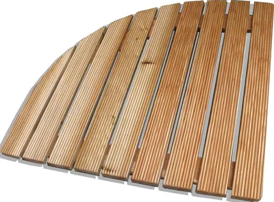 Eckschrank-Duschabtrennung Lärchenholz 74 cm für 90 cm Eckplatten