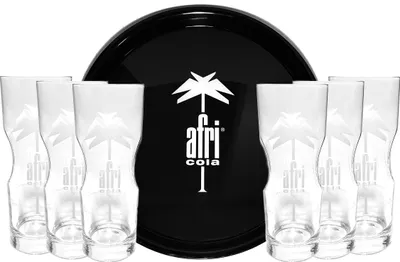 Produktbild von Afri-Cola Set - 6x Gläser 0,2L + Tablett 37,5cm