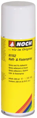 Produktbild von NOCH® Haft- & Fixierspray, ideal zum Mattieren und Fixieren, 200 ml für die Spurweiten H0, TT, N, Z perfekt für Modellbau und Basteln