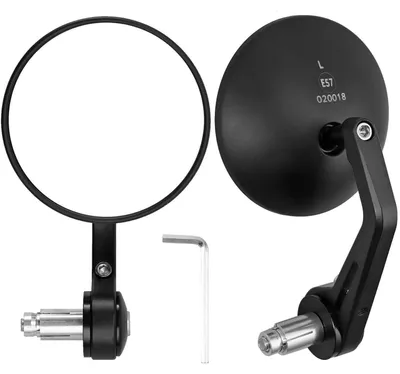 Image de Miroirs de moto rotatifs à 360°, diamètre 7/8" (22 mm), rétroviseurs de guidon, lot de 2