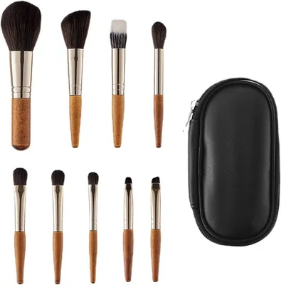 Produktbild von Make-up-Pinsel Set 9 Stück, Synthetische Haare, Reisekompatibel Für Foundation Puder Blush Augen