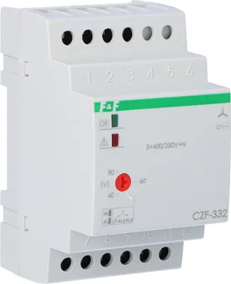 Produktbild von Phasenausfallsensor mit Kontaktüberwachung der Schützkontakte CZF-332: 1P getrennt, I=10A, 3 Module