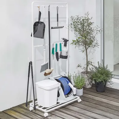 Produktbild von Yamazaki Tower Rollen-Aufbewahrungsregal Stahl weiß