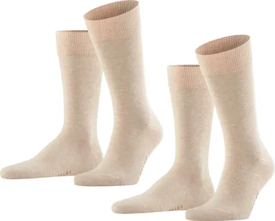 Immagine prodotto di Calze da uomo FALKE, confezione da 2 paia - Happy, calze corte, cotone bianco 43-46