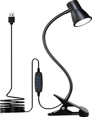 Immagine prodotto di APT ZD130 Lampada da tavolo a LED con clip, 5W - nero