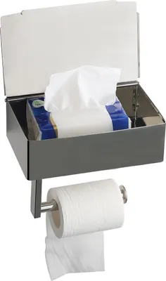 Produktbild von Toilettenpapierhalter Der Papierrollenhalter kann feuchte Tücher aus Stahl setzen Basteln balneo