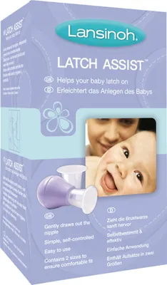 Produktbild von Lansinoh Latch Assist Nipple Everter with Case for Breastfeeding mums, offers temporary correction of flat or inverted nipples, 2 size cones within the pack and hygienic carry case