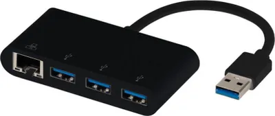 Produktbild von Ethernet-zu-USB-3.0-Netzwerkadapter und USB-A-HUB