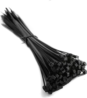 Produktbild von 100 Stück Profi Kabelbinder 300x4,8mm Zugfestigkeit 22,2kg Schwarz