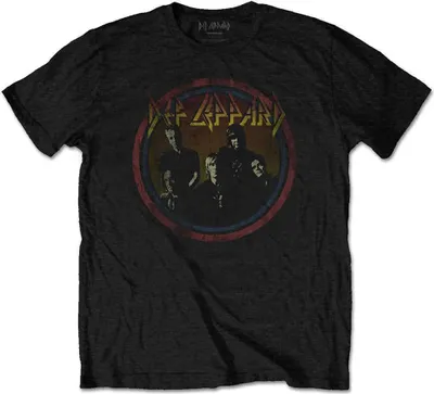 Produktbild von Def Leppard Vintage Circle Black L T-Shirt