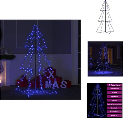 Produktbild von vidaXL Weihnachtsbaum in Kegelform 160 LEDs Indoor & Outdoor 78x120 cm -  Weihnachtsbäume