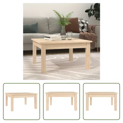 Produktbild von The Living Store Couchtisch 55x55x30 cm Massivholz Kiefer
