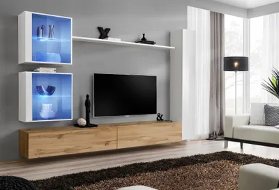 Zdjęcie produktu dla Ściana do salonu RIONATA 18 - biała