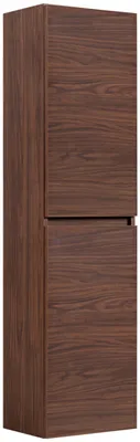 Produktbild von Rodan Bad Hochschrank 136cm - Hängend - Walnuss Matt - Badezimmerschrank Schmal - SIMPLE