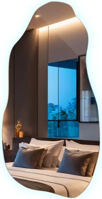 Produktbild von Organischer LED-Spiegel für Make-up Badezimmer, Schlafzimmer – Fleckenform Loft-Stil 50x100 cm