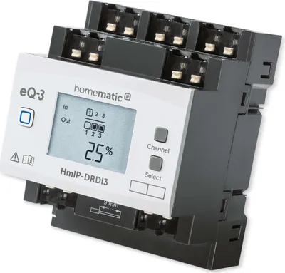 Produktbild von Homematic IP Dimmaktor für Hutschienenmontage – 3-fach (HmIP-DRDI3)