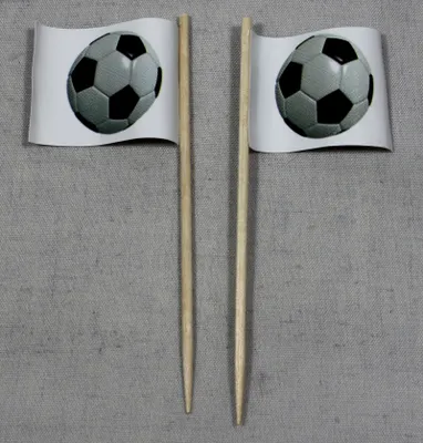 Produktbild von Party-Picker Flagge Fußball Papierfähnchen in Spitzenqualität 25 Stück Beutel