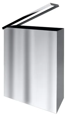 Produktbild von Sapho Abfalleimer zum Einhängen, eckig, 25l, Edelstahl matt