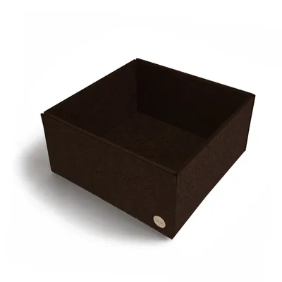 Produktbild von Aufbewahrungsbox CLEAN Filz 30 x 30 x 15 cm ohne Deckel in dunkelbraun meliert