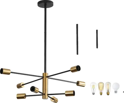 Produktbild von Kronleuchter, 8 Lichtquellen, Aufputzmontage, Gold