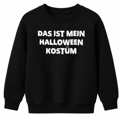 Immagine prodotto di Questa è una felpa con cappuccio per bambini, taglia 104, con una scritta divertente a tema Halloween e motivi horror. Colore: nero