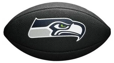 Image de Mini Ballon de Football Américain Wilson NFL team logo Seattle Seahawks Noir